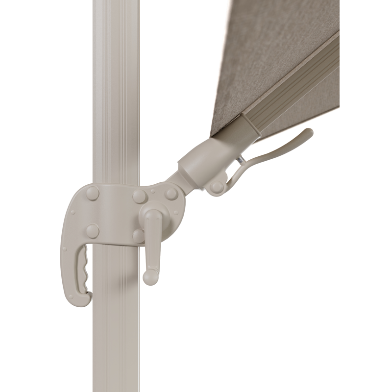 Avola zweefparasol met tiltfunctie in beige aluminium en rustic Weather+Softtouch parasoldoek - L1 200 x L2 300 cm (zonder voet)