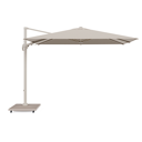 Avola zweefparasol met tiltfunctie in beige aluminium en rustic Weather+ Softtouch parasoldoek - L1 200 x L2 300 cm met parasolvoet Avola 90 kg