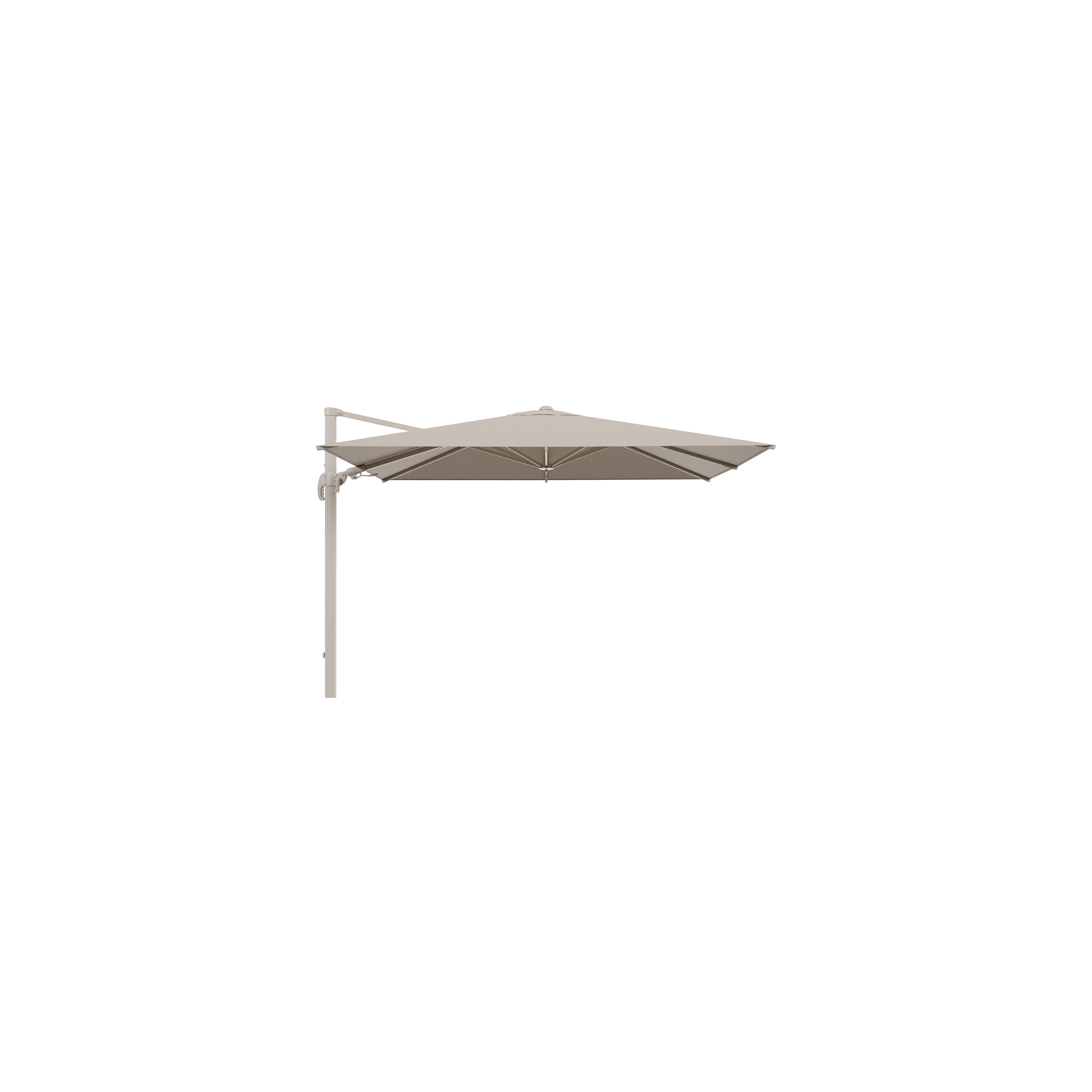 Avola zweefparasol met tiltfunctie in beige aluminium en rustic Weather+Softtouch parasoldoek - L1 200 x L2 300 cm (zonder voet)