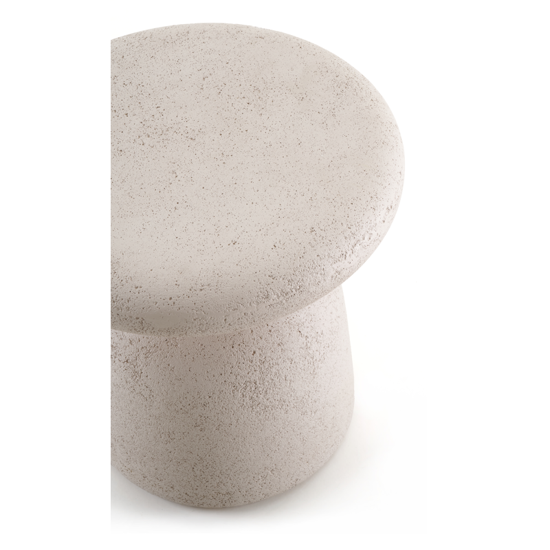 Table d'appoint Globo en béton beige beige - Diam. 40 x Haut. 40 cm