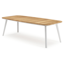 Wit aluminium en teak