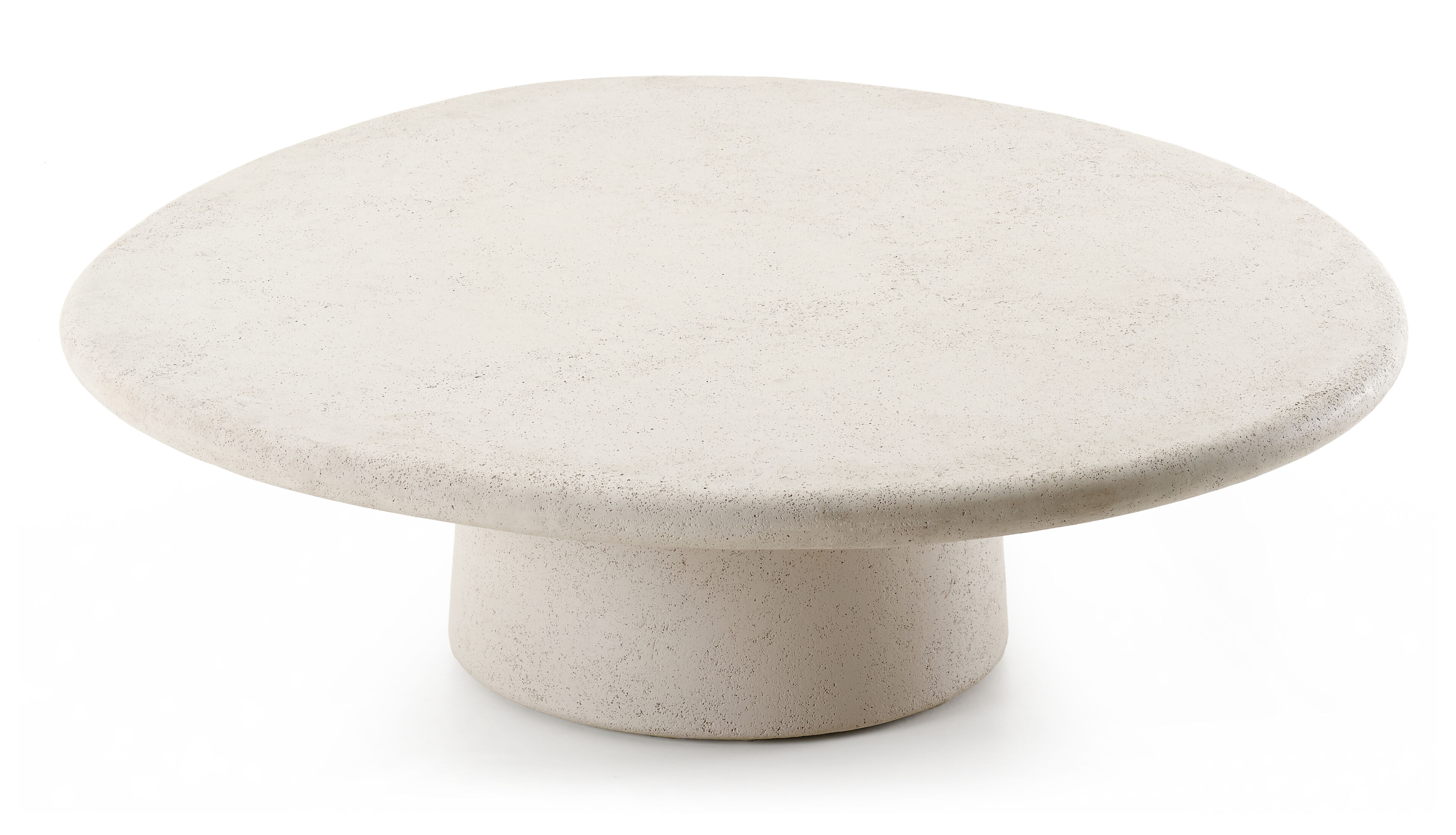 Globo loungetafel in beige beton - L120 X B112 X H 34cm - L 120 x B 112 x H 34 cm