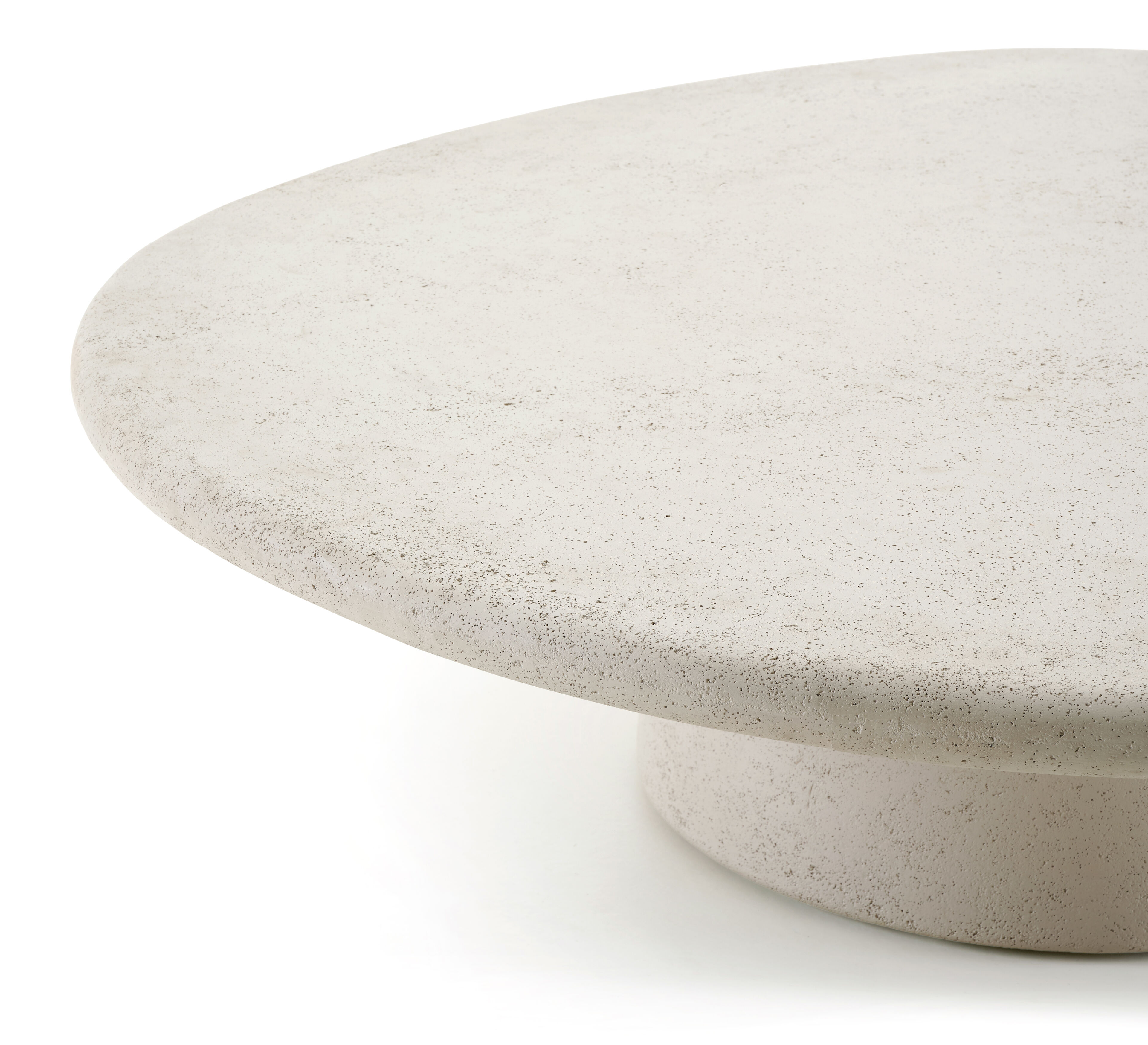 Globo loungetafel in beige beton - L120 X B112 X H 34cm - L 120 x B 112 x H 34 cm