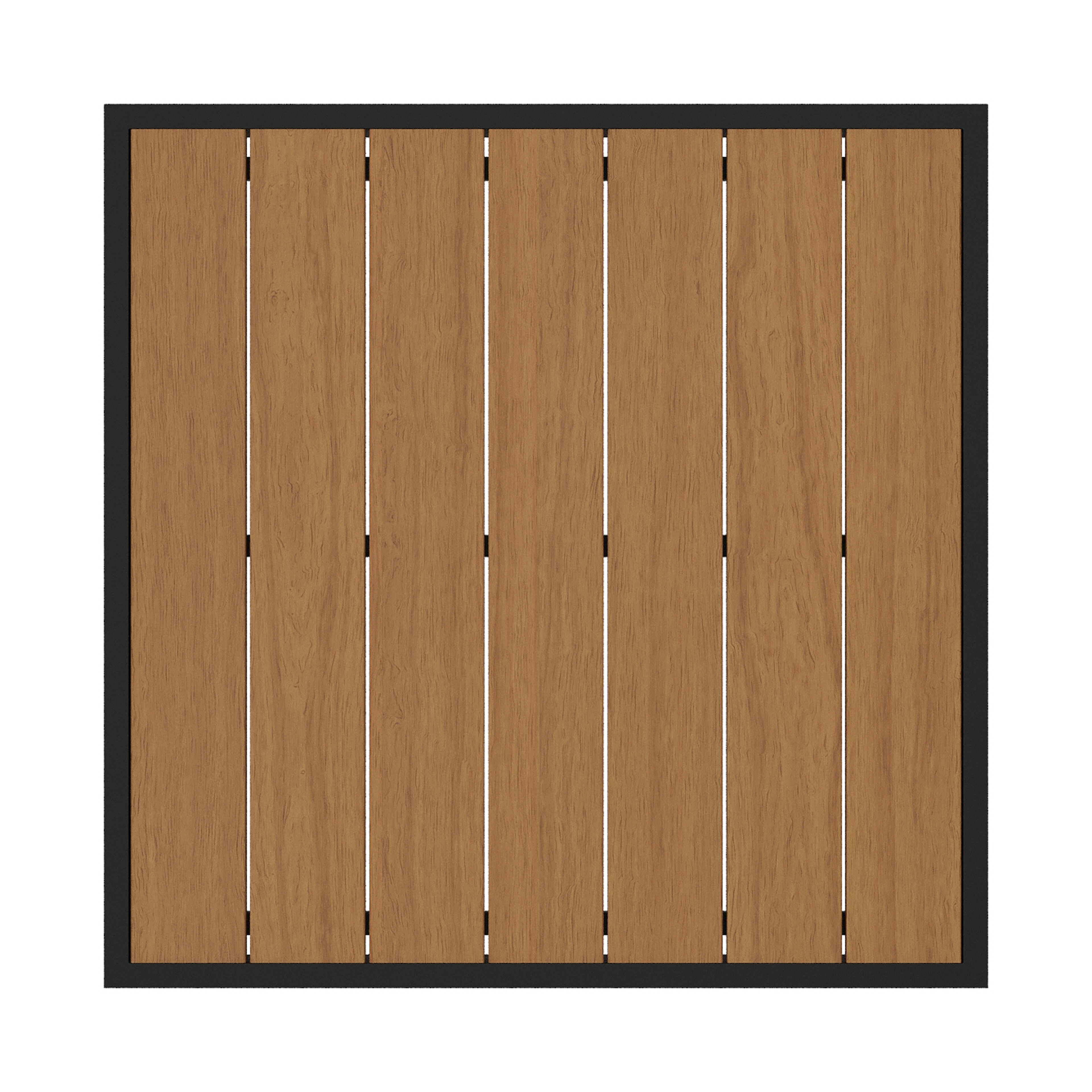 Caldela loungetafel in zwart aluminium en polywood - L 70 x B 70 x H 31 cm