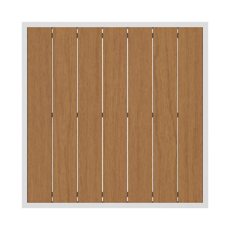 Caldela loungetafel in wit aluminium en polywood - L 70 x B 70 x H 31 cm