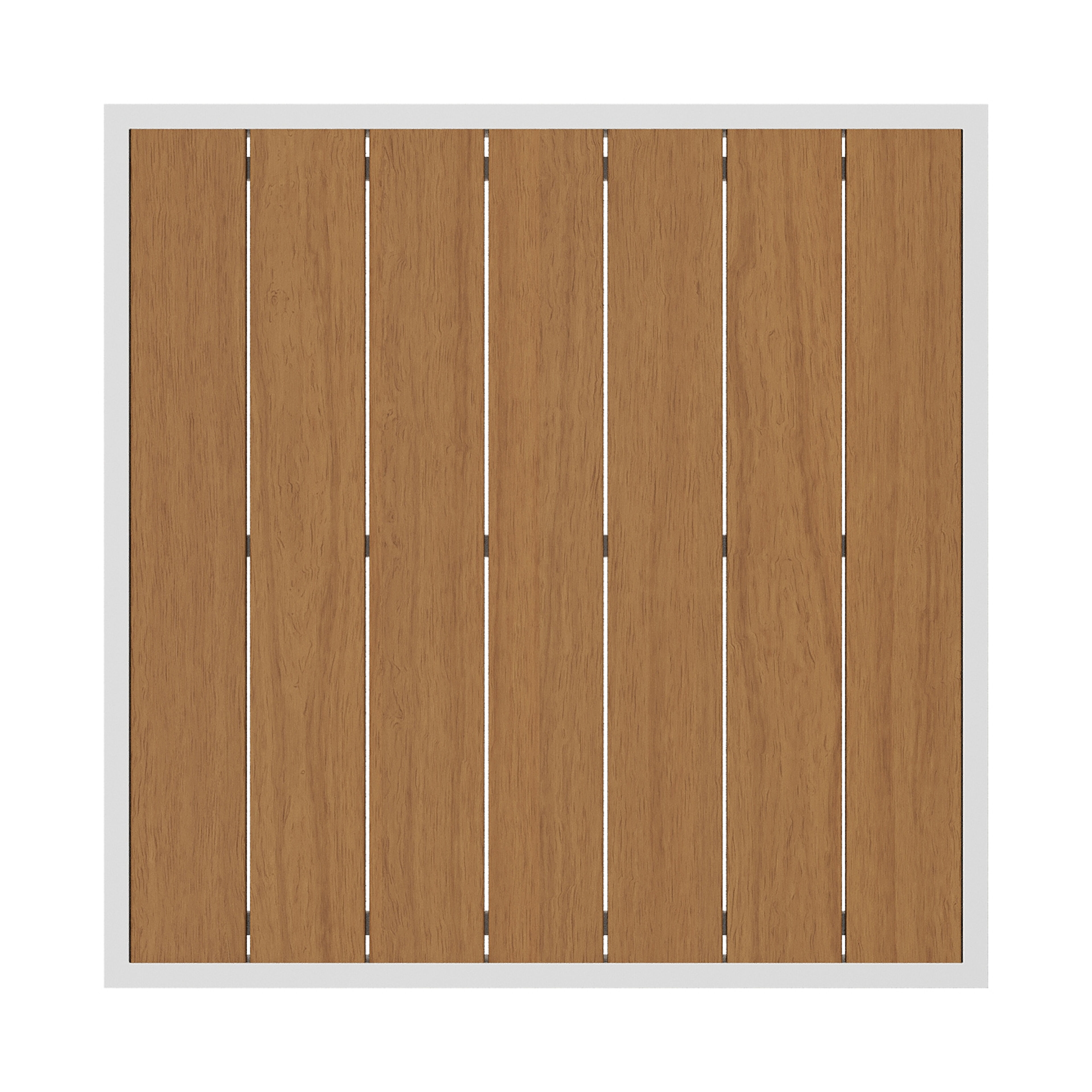 Caldela loungetafel in wit aluminium en polywood - L 70 x B 70 x H 31 cm