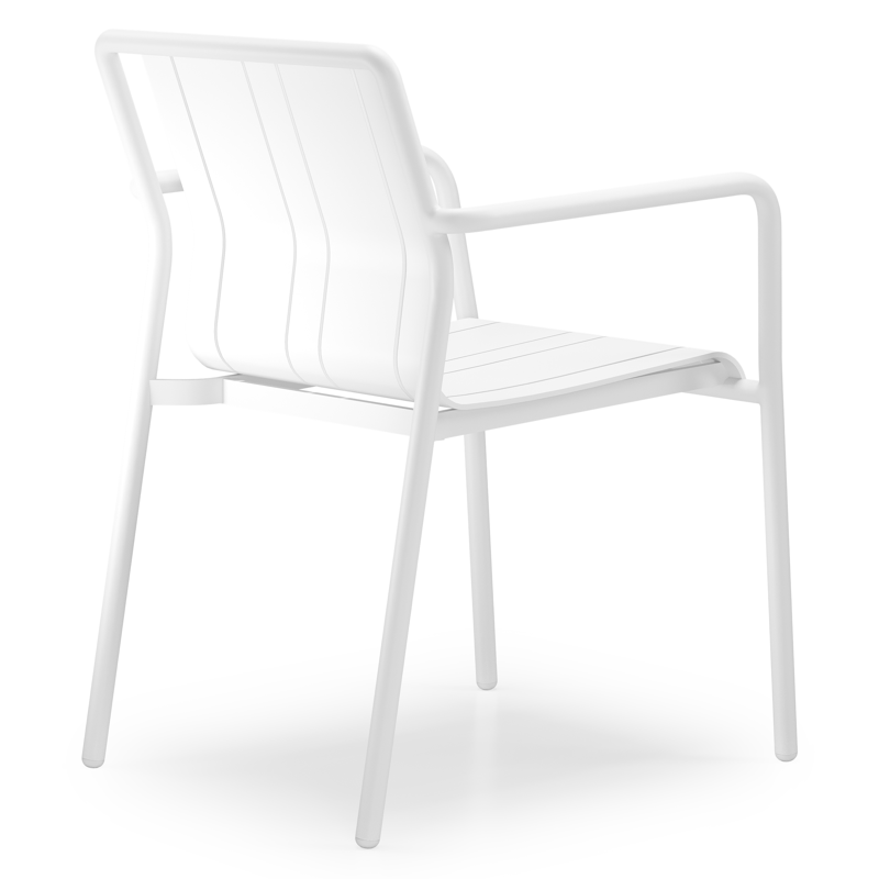 Bolito tuinstoel in wit aluminium