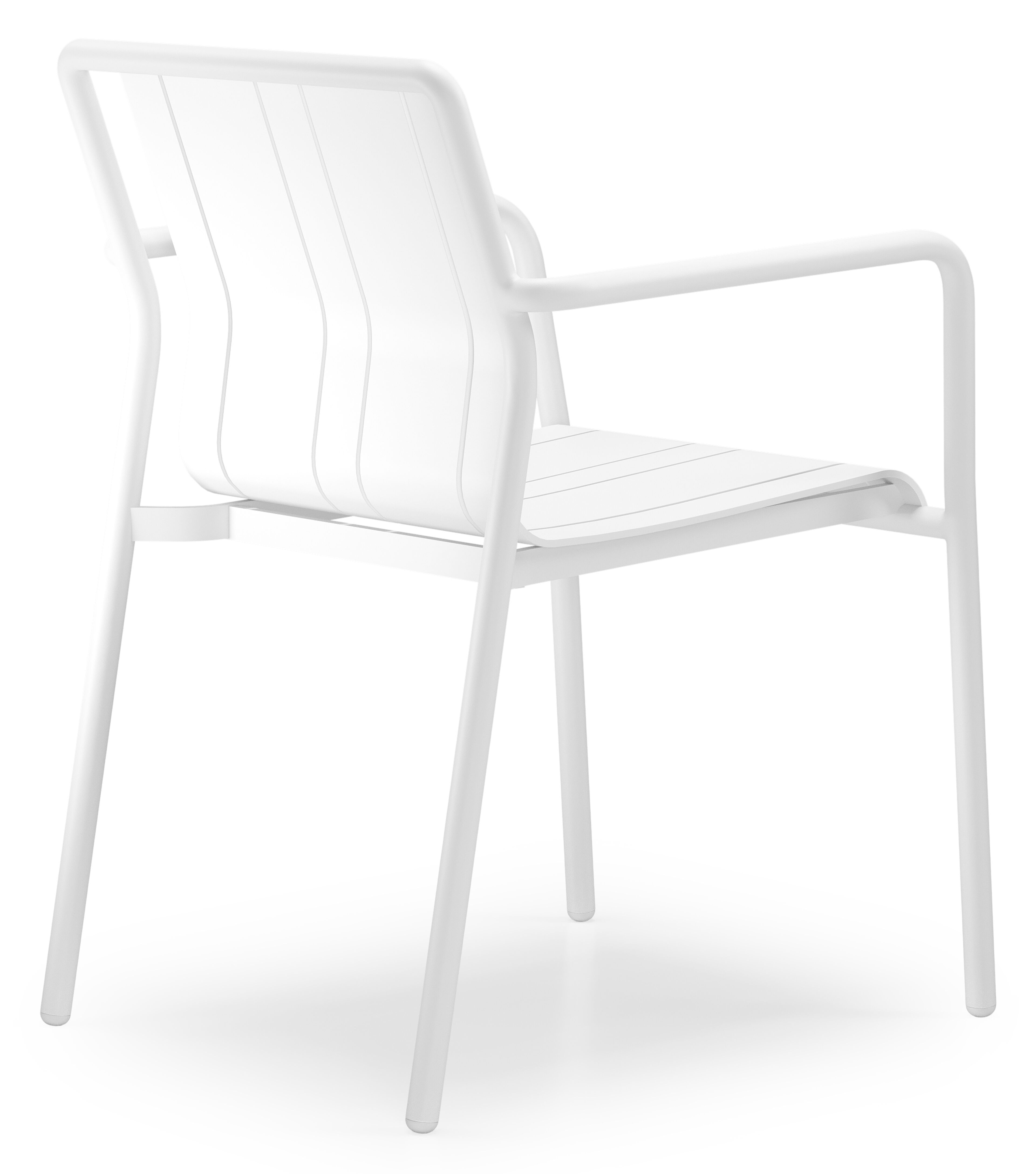 Bolito tuinstoel in wit aluminium