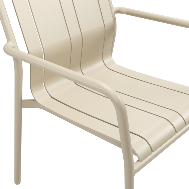 Bolito tuinstoel in beige aluminium