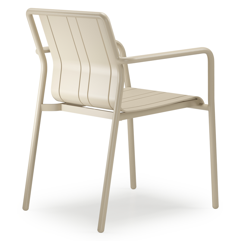 Bolito tuinstoel in beige aluminium