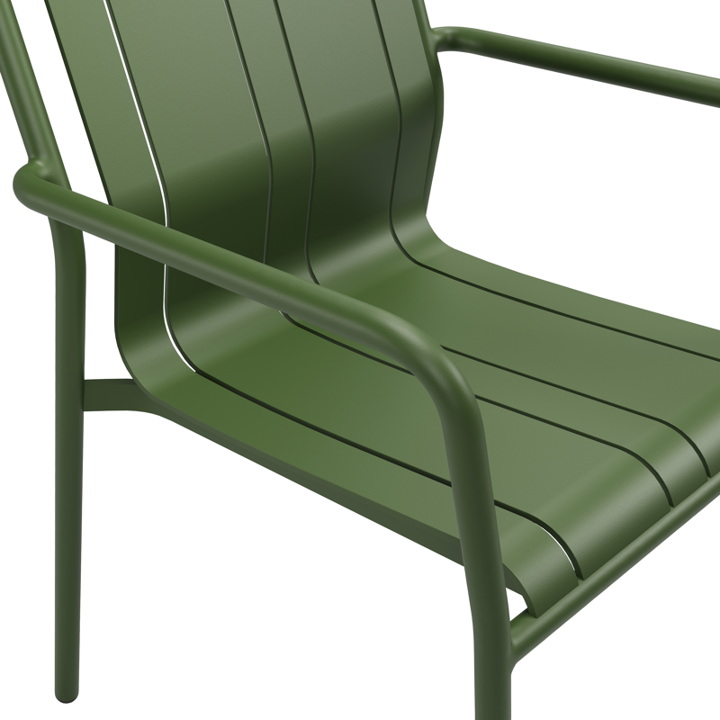 Bolito tuinstoel in groen aluminium