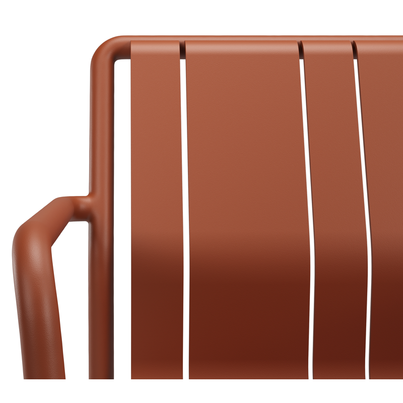 Bolito tuinstoel in roestbruin aluminium