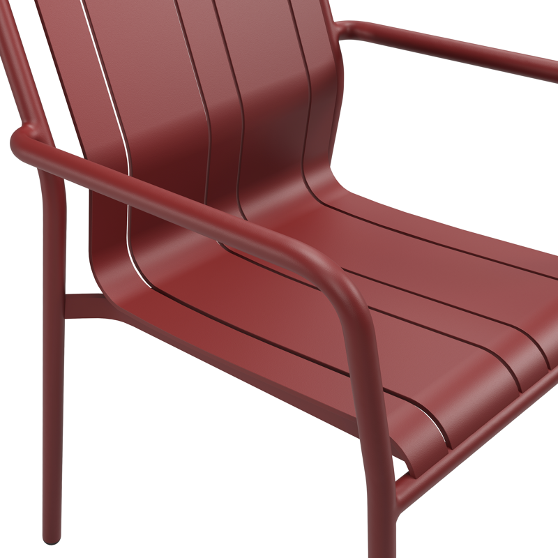 Bolito tuinstoel in ruby aluminium