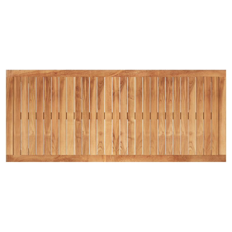 Varese tuintafel rechthoekig in beige aluminium en teak - L 220 x B 92 x H 73.5 cm