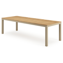 Beige aluminium en colour finish teak
