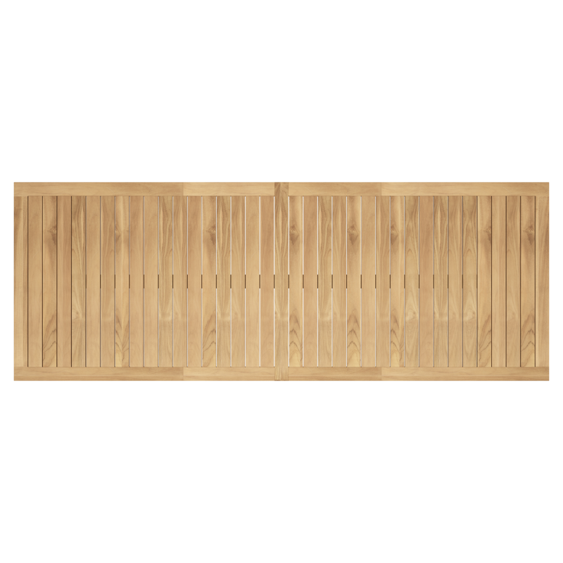 Varese tuintafel in beige  aluminium en teak - L 270 x B 100 cm