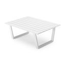 Alora loungetafel in wit aluminium - L 77 x B 77 x H 36 cm