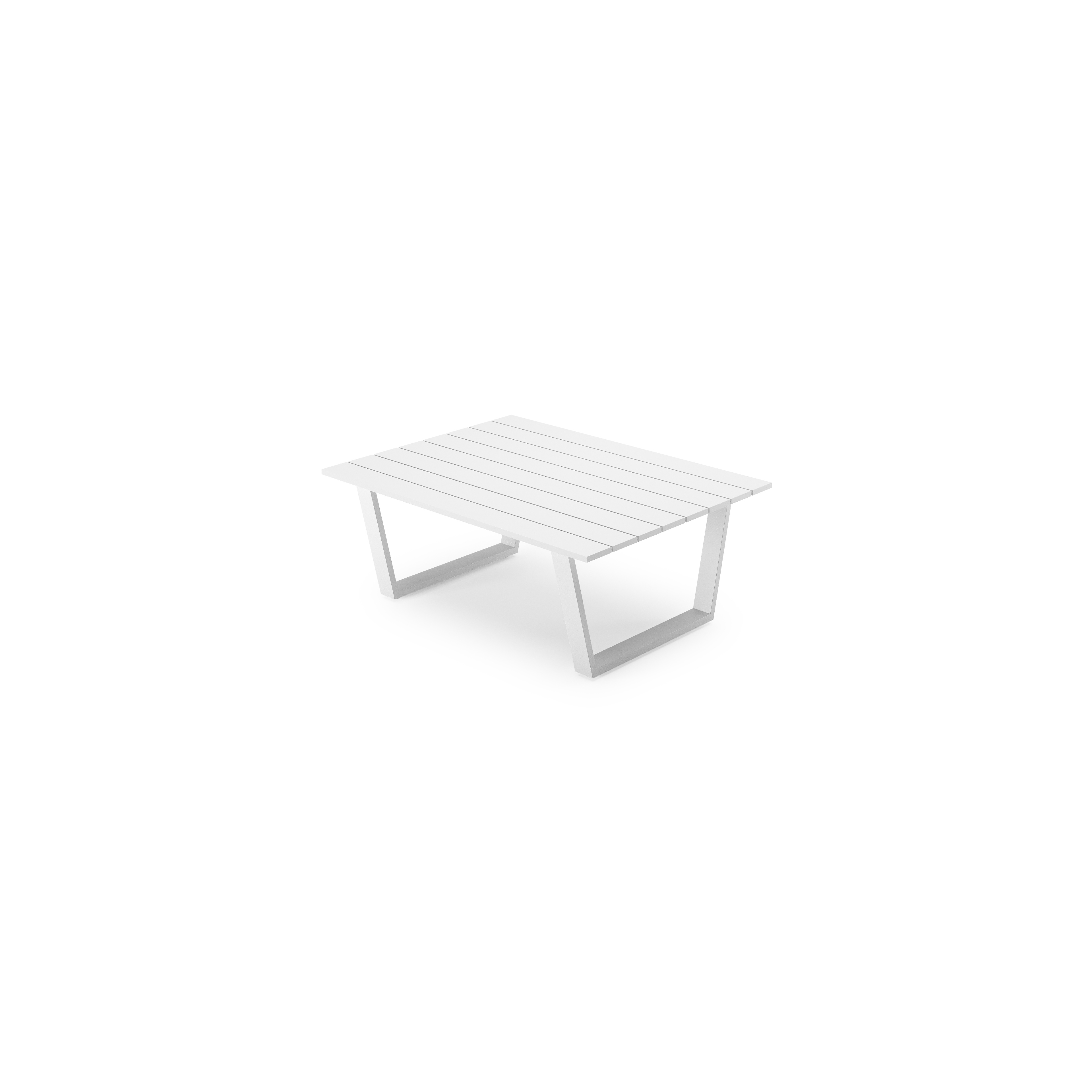 Alora loungetafel in wit aluminium - L 77 x B 77 x H 36 cm