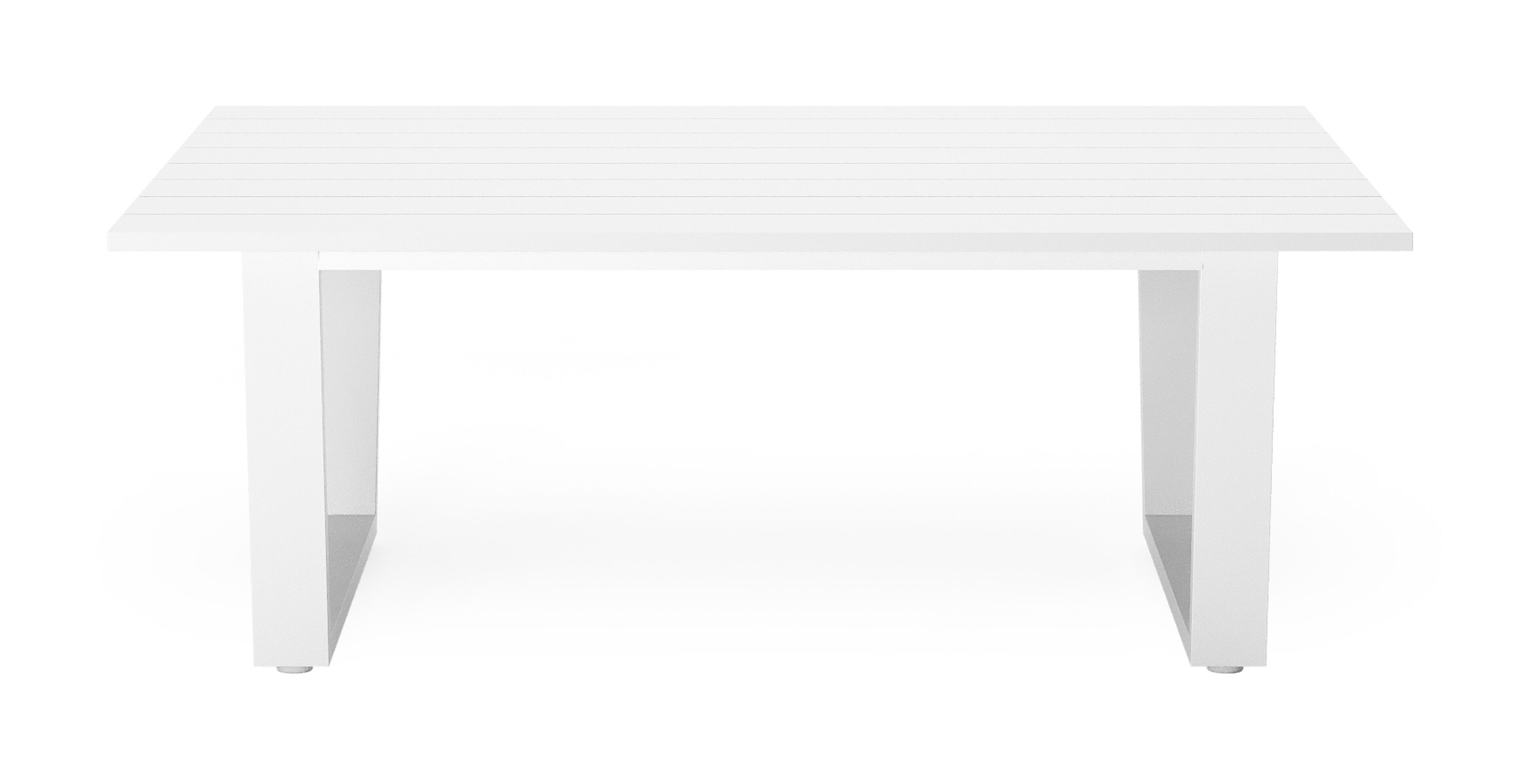 Alora loungetafel in wit aluminium - L 77 x B 77 x H 36 cm