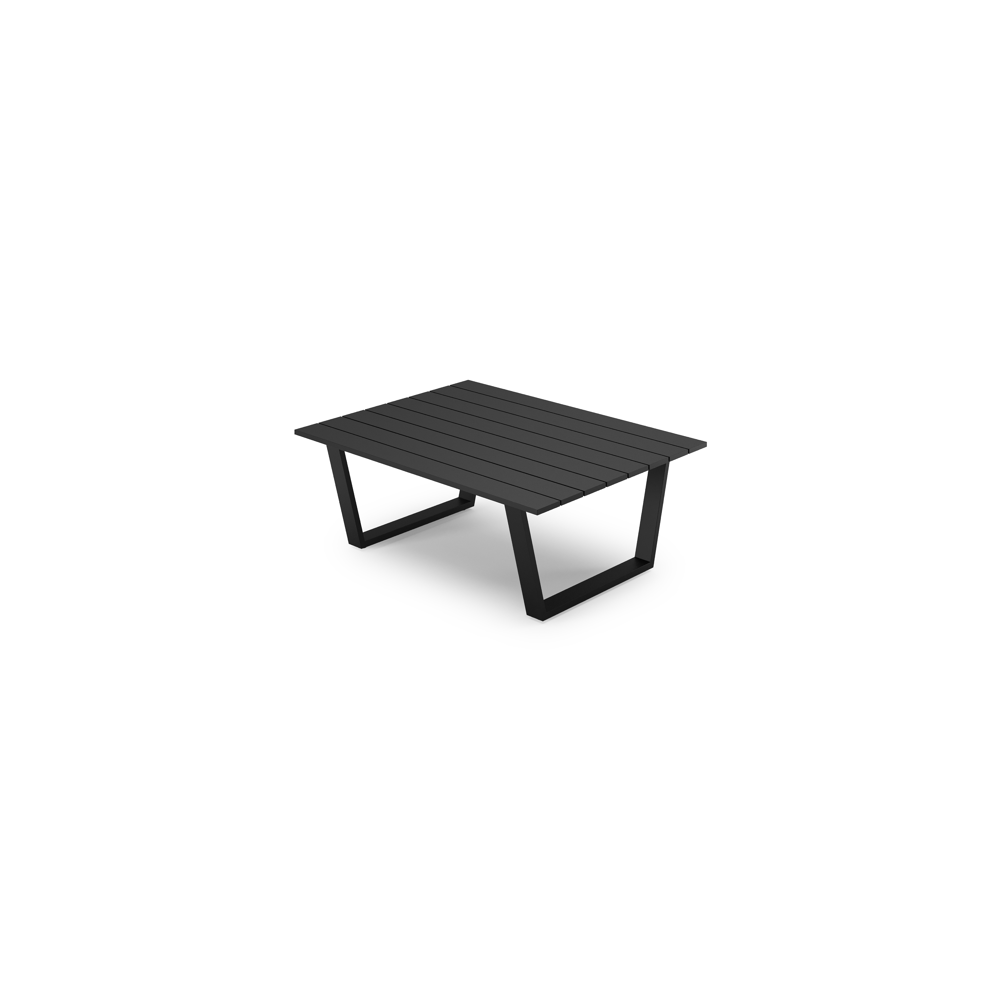 Table basse Alora en aluminium noir - Lg. 77 x Lrg. 77 x Haut. 36 cm
