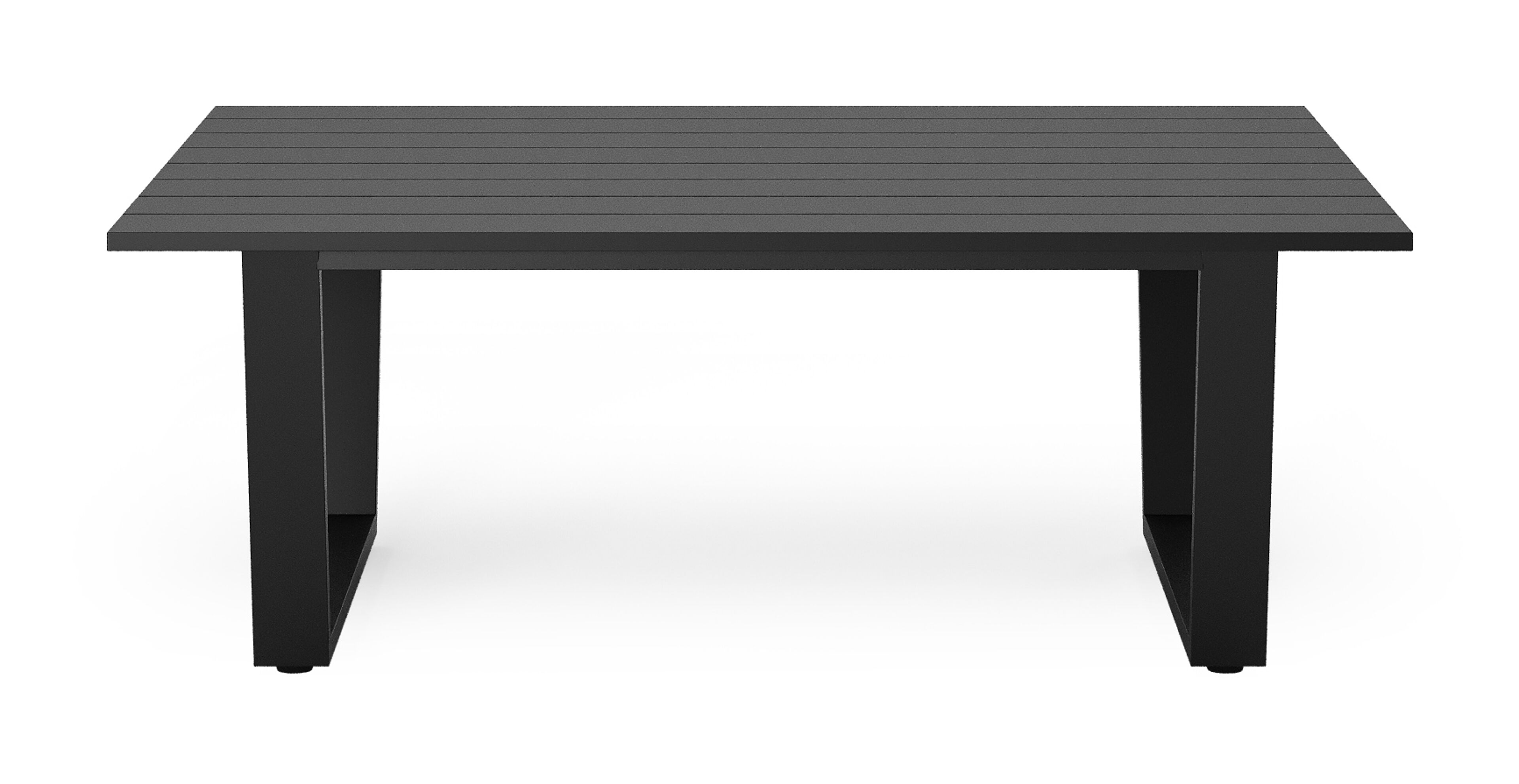 Table basse Alora en aluminium noir - Lg. 77 x Lrg. 77 x Haut. 36 cm