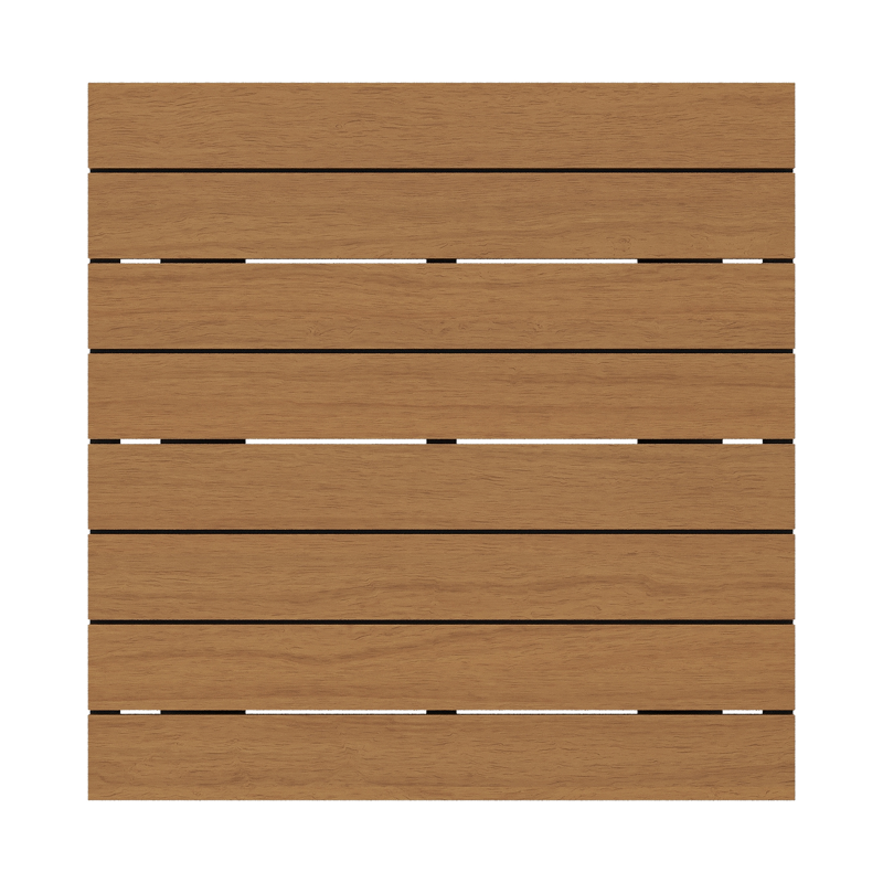 Alora loungetafel in zwart aluminium en polywood - L 77 x B 77 x H 36 cm