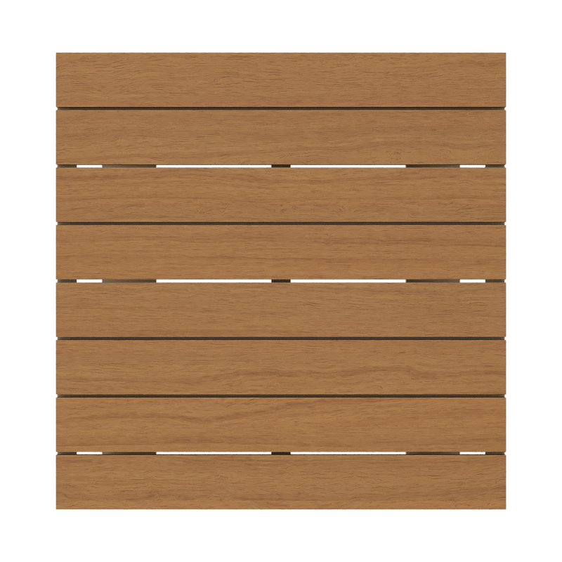 Alora loungetafel in beige aluminium en polywood - L 77 x B 77 x H 36 cm