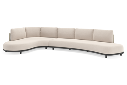 Chaise longue rechts + 3-zit organisch