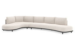 Chaise longue rechts + 3-zit organisch