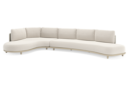 Chaise longue droite + 3 places organique
