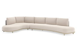 Chaise longue rechts + 3-zit organisch