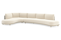 Chaise longue rechts + 3-zit organisch