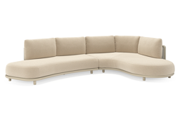 Chaise longue rechts + 2-zit organisch