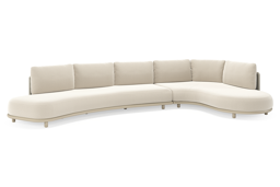 Chaise longue links + 3-zit organisch