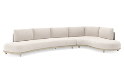 Chaise longue links + 3-zit organisch