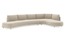 Chaise longue links + 3-zit organisch