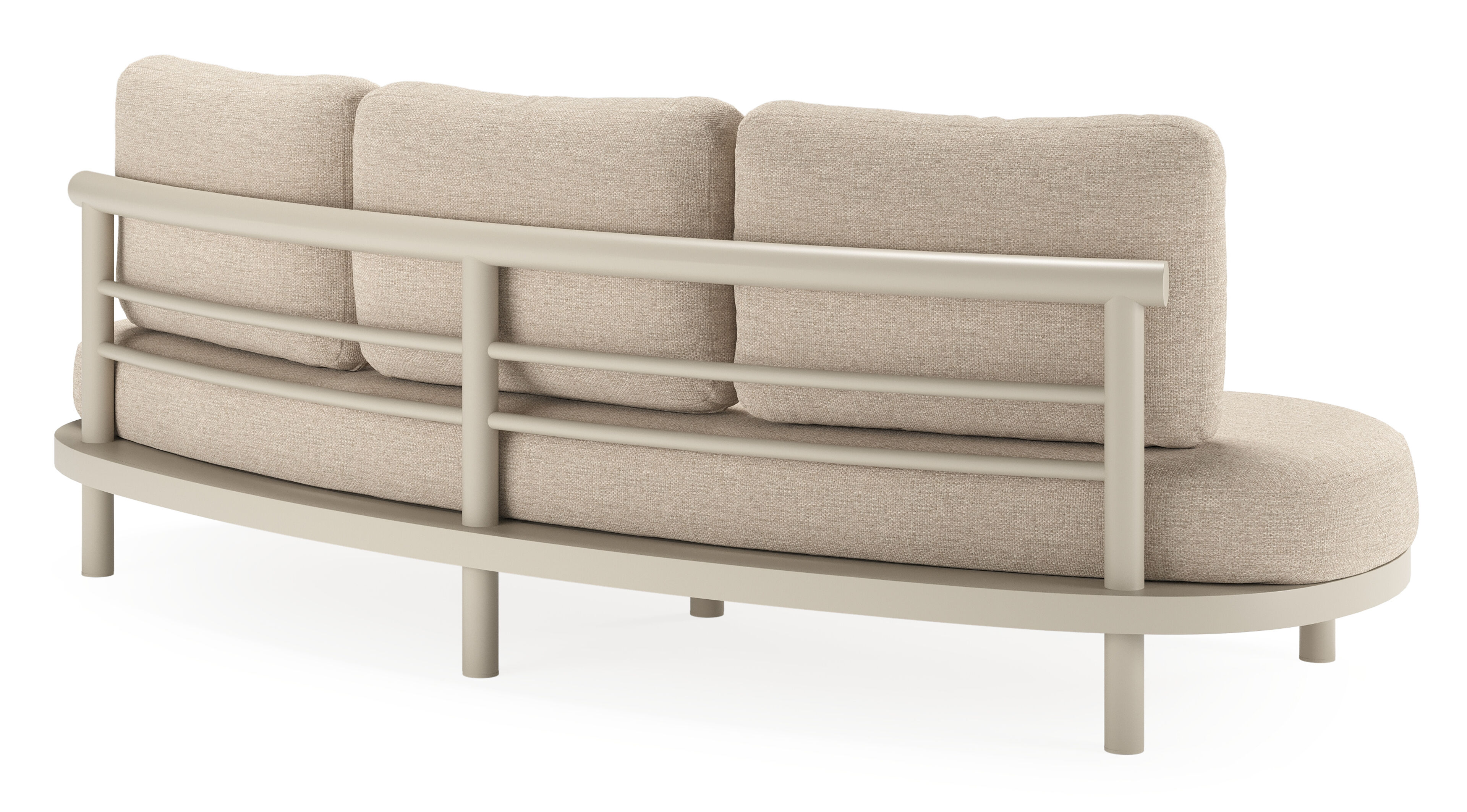 Lindo loungeset in beige aluminium met rustic weather+ softtouch kussens