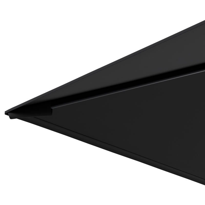 Calpe zweefparasol in zwart aluminium en zwart Weather+ Softtouch parasoldoek - L1 270 x L2 270 cm met Calpe parasolvoet 70 kg met wielen