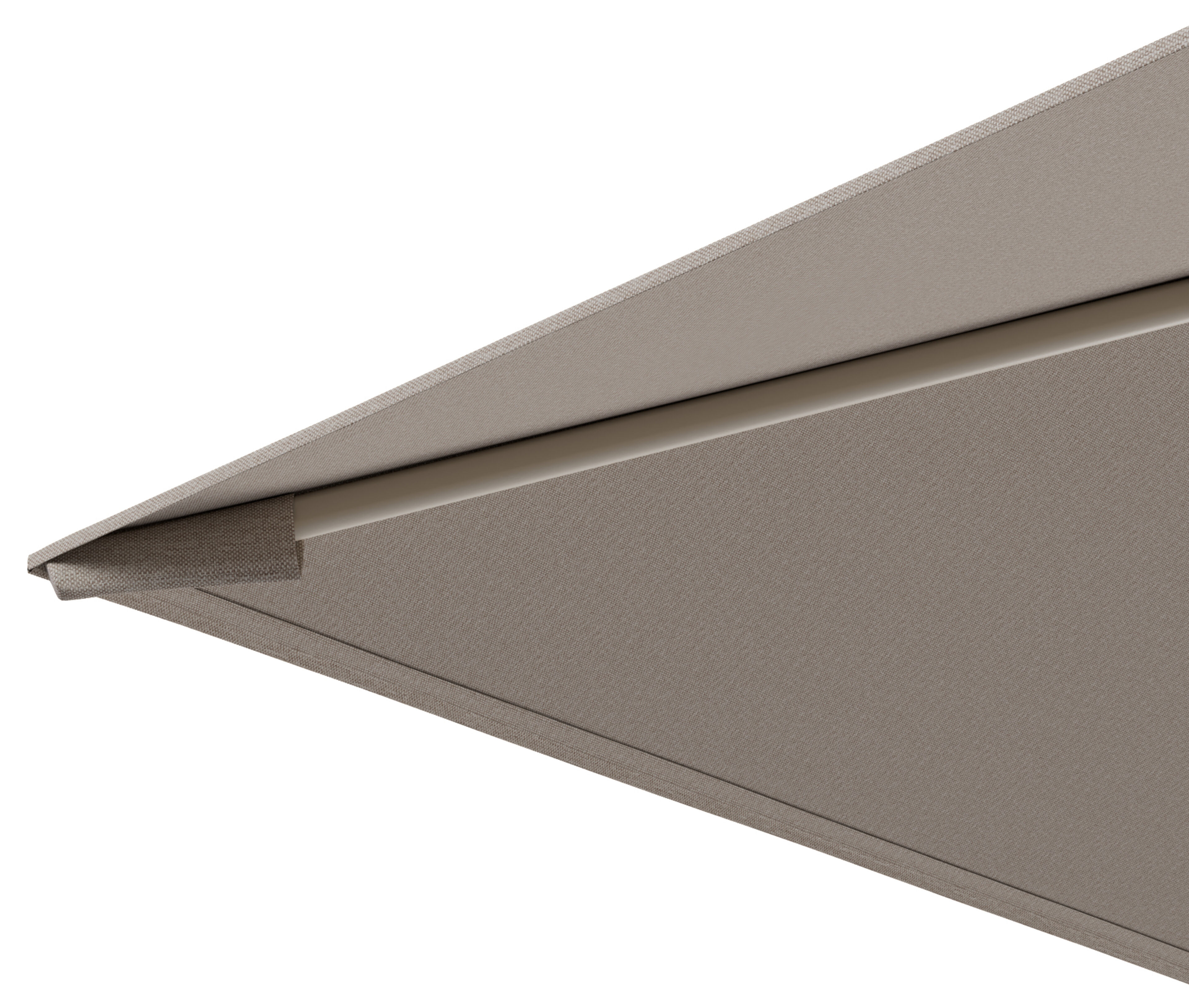 Parasol pendant Calpe en aluminium beige avec toile de parasol en weather+ softtouch beige - Lg.1 270 x Lg.2 270 cm (sans pied de parasol)