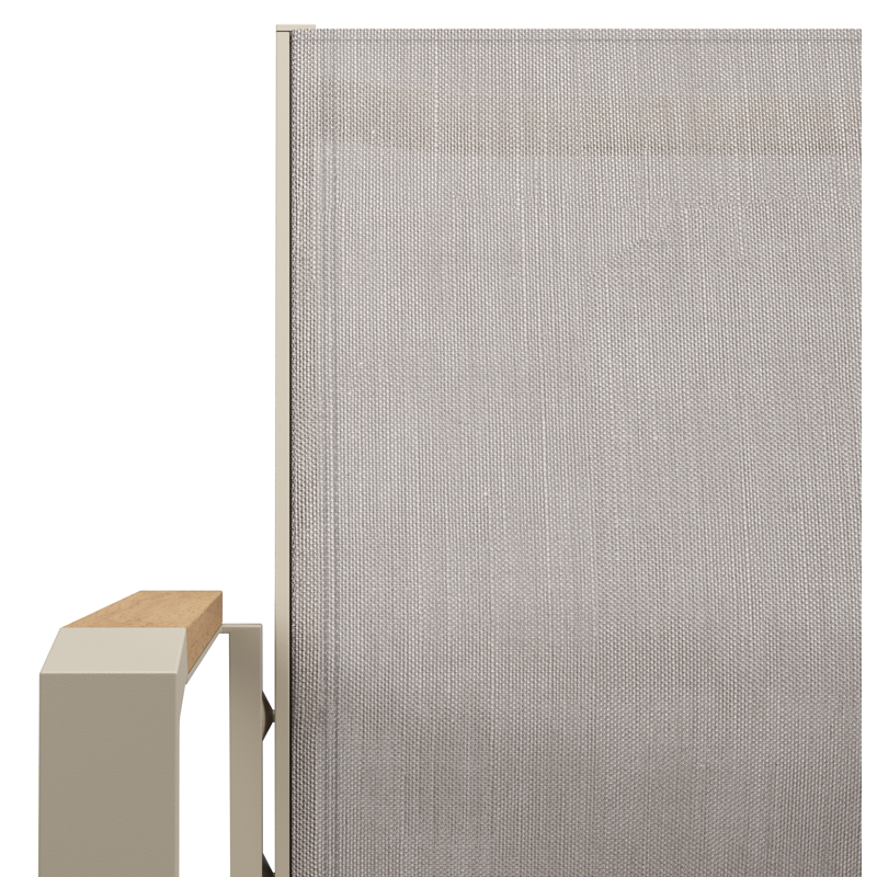 Bahia ensemble de jardin rectangulaire en aluminium beige et polywood avec 6 Bahia chaises de jardin
