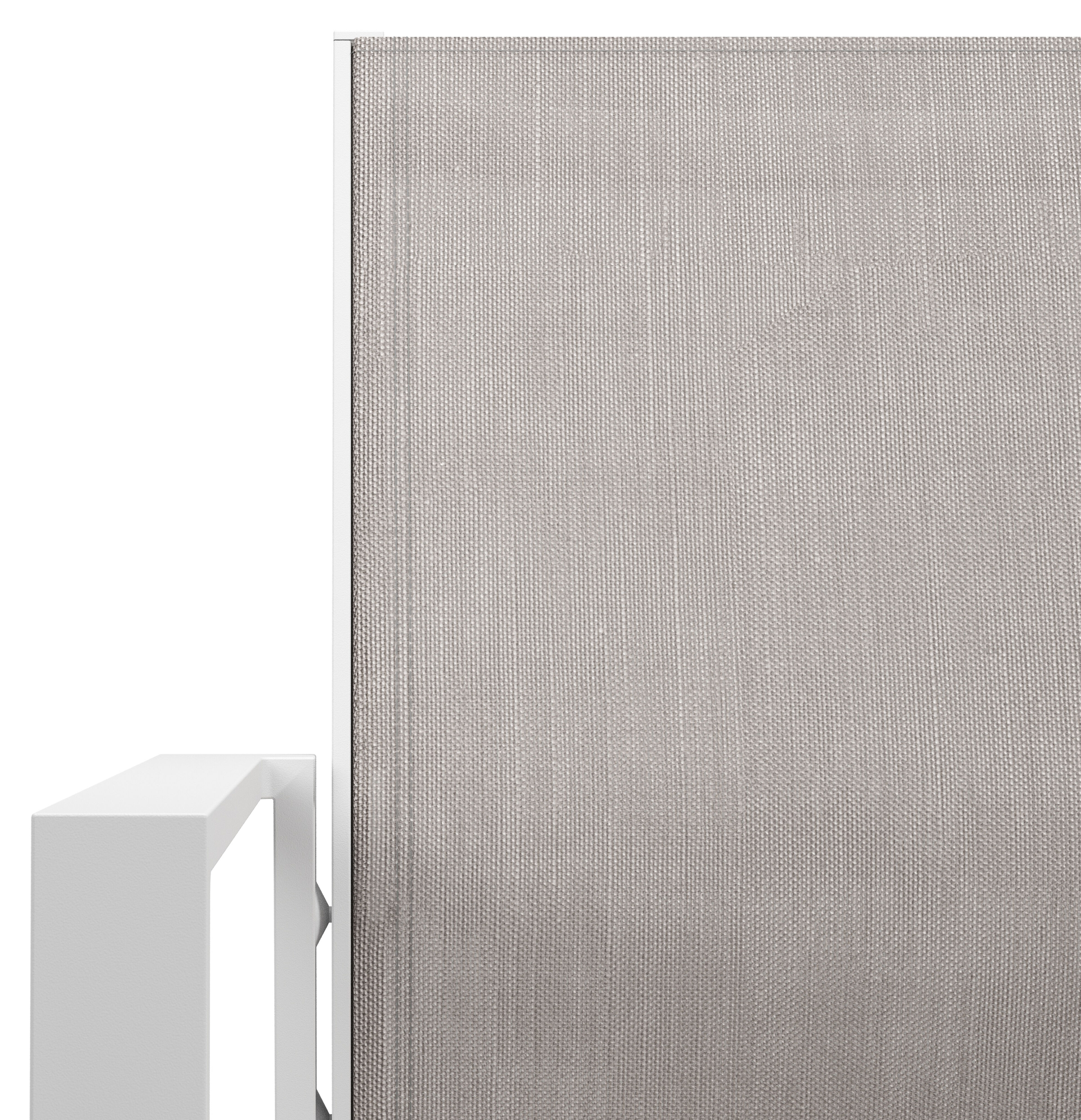 Bahia tuinstoel in wit aluminium en beige single textilene