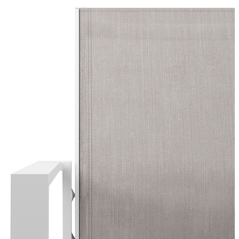 Chaise de jardin Bahia en aluminium blanc et textilène simple beige
