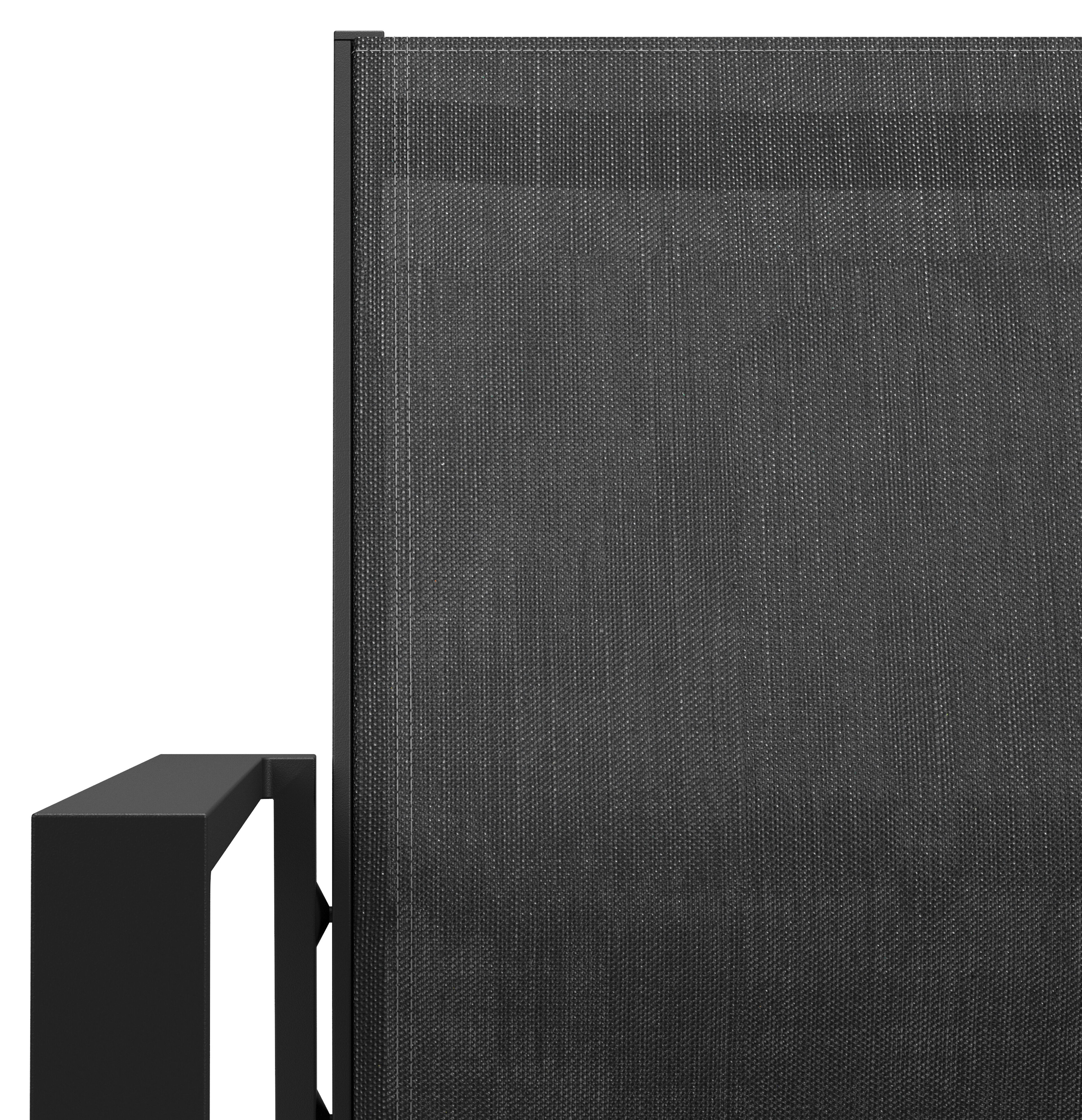 Chaise de jardin Bahia en aluminium noir et textilène simple noir
