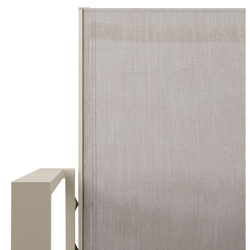 Bahia tuinstoel in beige aluminium en beige single textilene