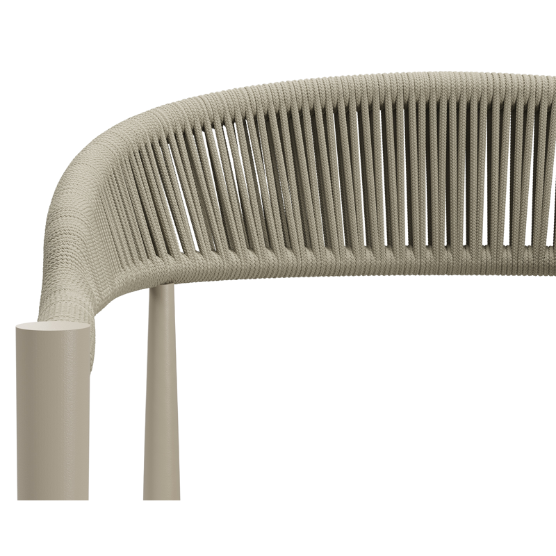 Chaise de jardin Guarda en aluminium beige et corde beige