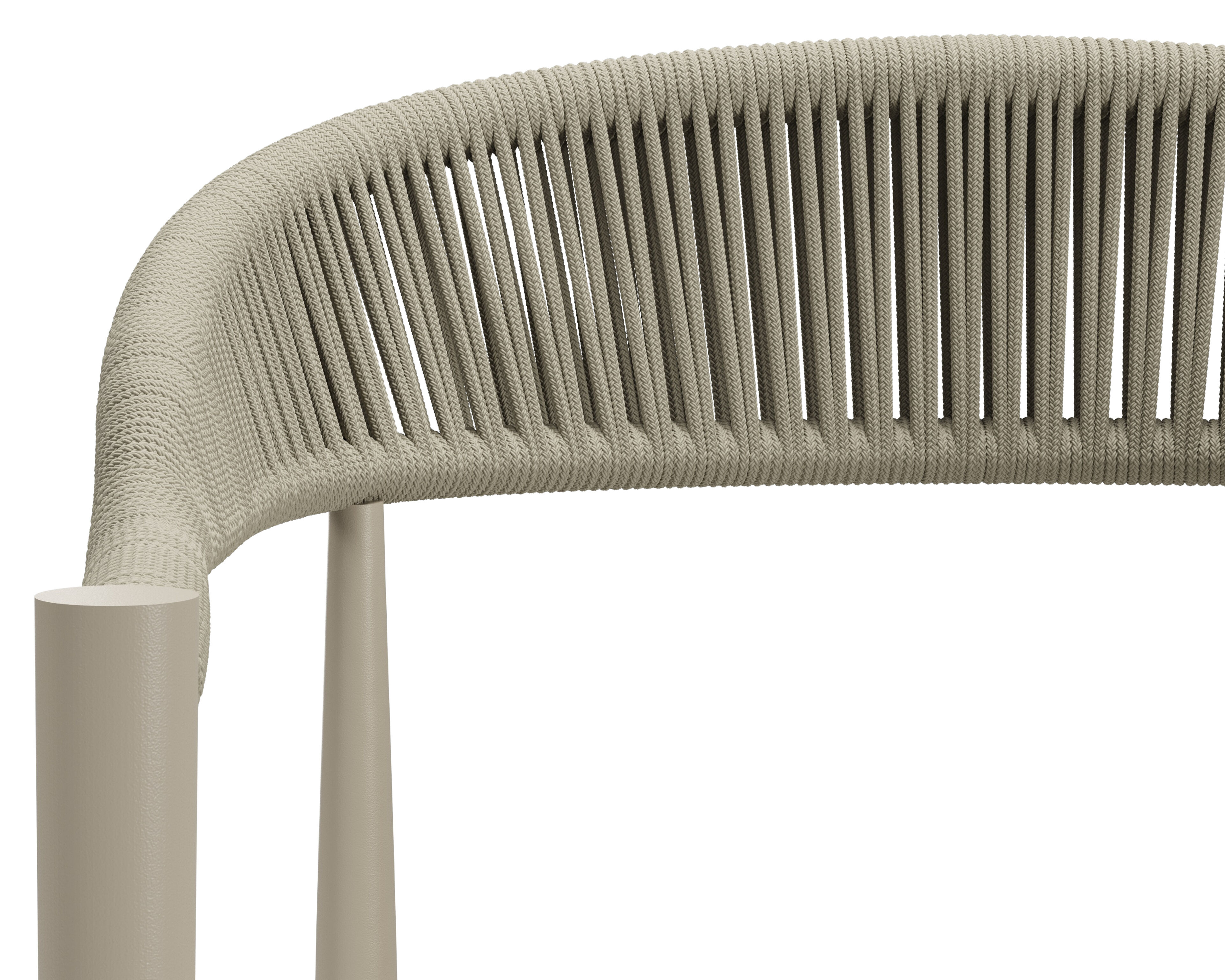 Chaise de jardin Guarda en aluminium beige et corde beige
