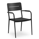 Chaise de jardin Salto en aluminium noir
