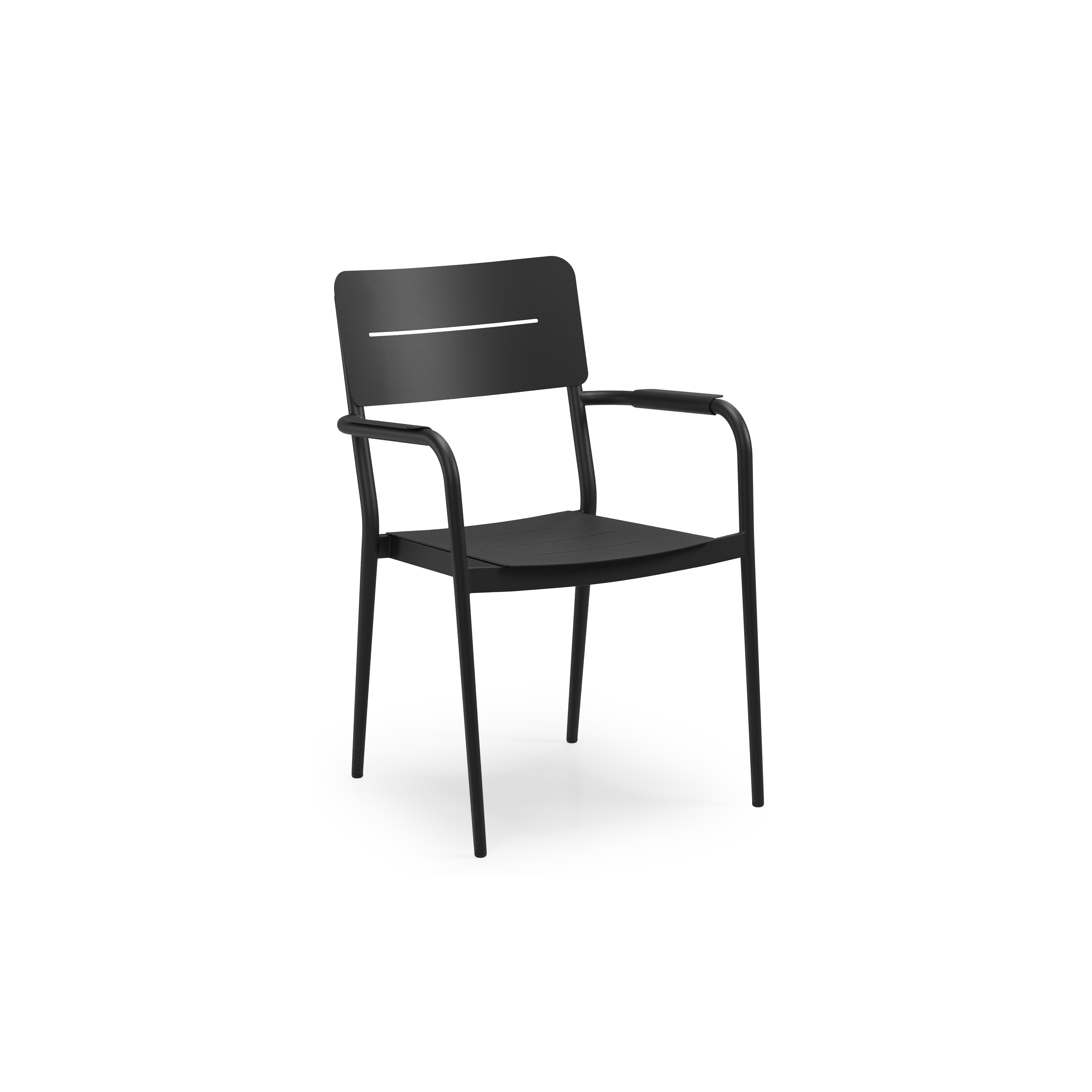 Chaise de jardin Salto en aluminium noir