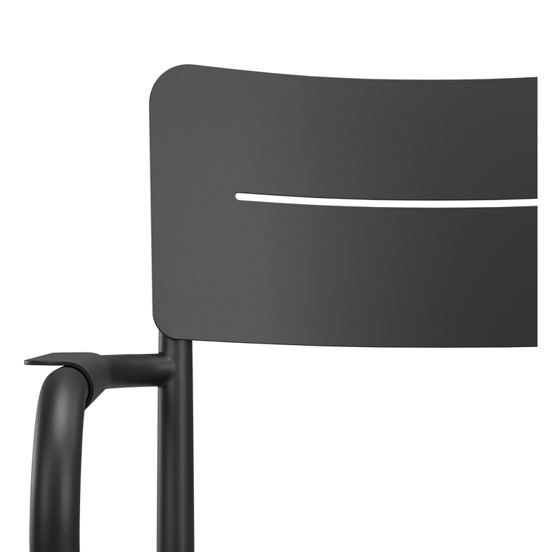 Chaise de jardin Salto en aluminium noir