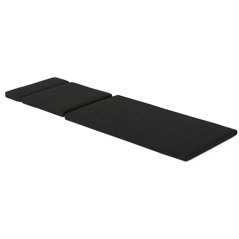 Coussin de chaise longue en Weather+ Softtouch noir